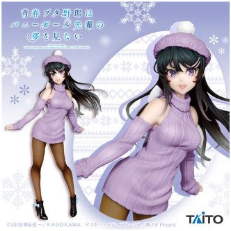 Figurine Mai Sakurajima Winter One Piece Ver. Coreful Taito Rascal Does Not Dream