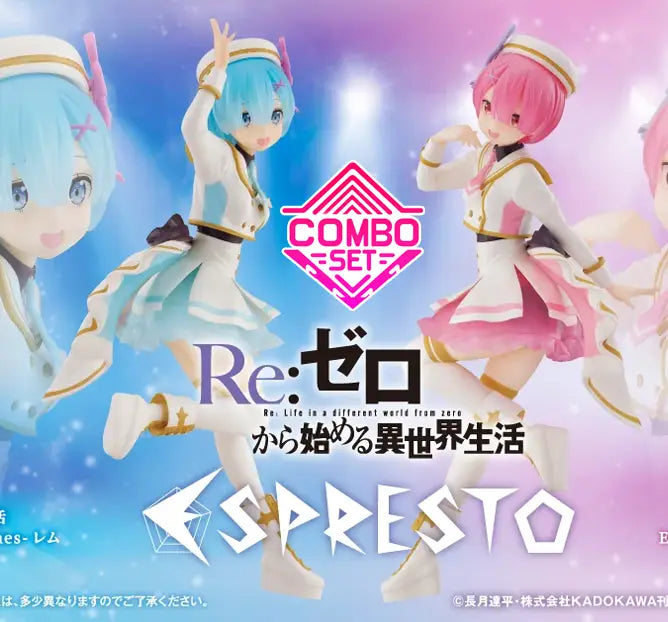 Figurine Ram & Rem Stage Costumes Ver. Espresto Re:Zero - Starting Life in Another World