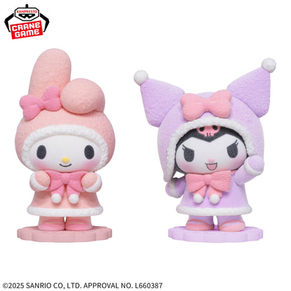 Figurine Kuromi & Melody Winter Ver. Fluffy Puffy Hello Kitty Au Choix