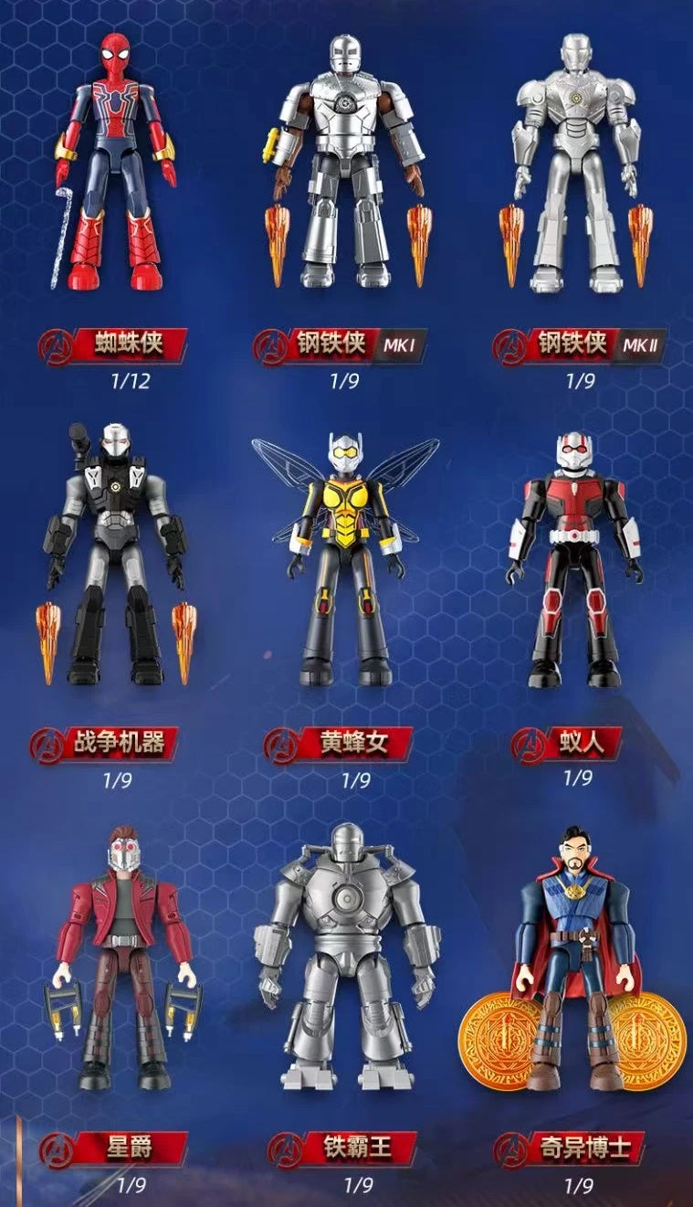 Figurine Spiderman Infinity Saga Vol.02 Blokees Marvel Set 9Pcs