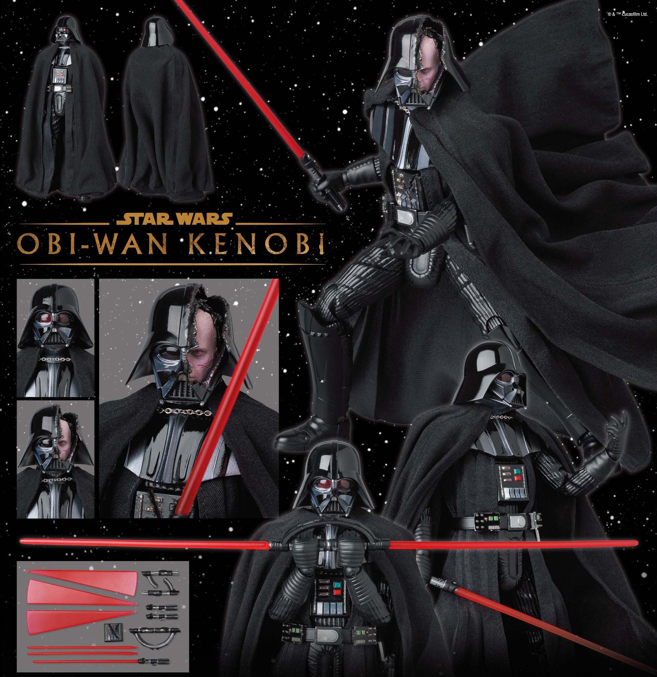 Figurine Dark Vador Obi-Wan Kenobi Ver. Mafex Star Wars