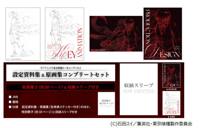 Artbook Tokyo Ghoul Design Works & Original Artwork Collection Complete Set Key Animation
