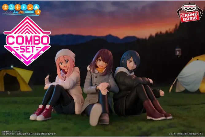 Figurine Nadeshiko Kagamihara & Rin Shima & Ayano Toki Penfre Yuru Camp Combo Set