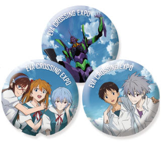 Badge Evangelion Crossing Exhibition Set 3Pcs