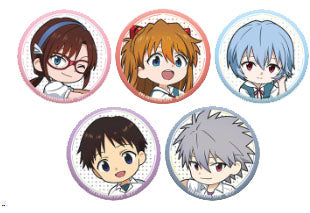 Badge Evangelion Crossing Exhibition Set 5Pcs