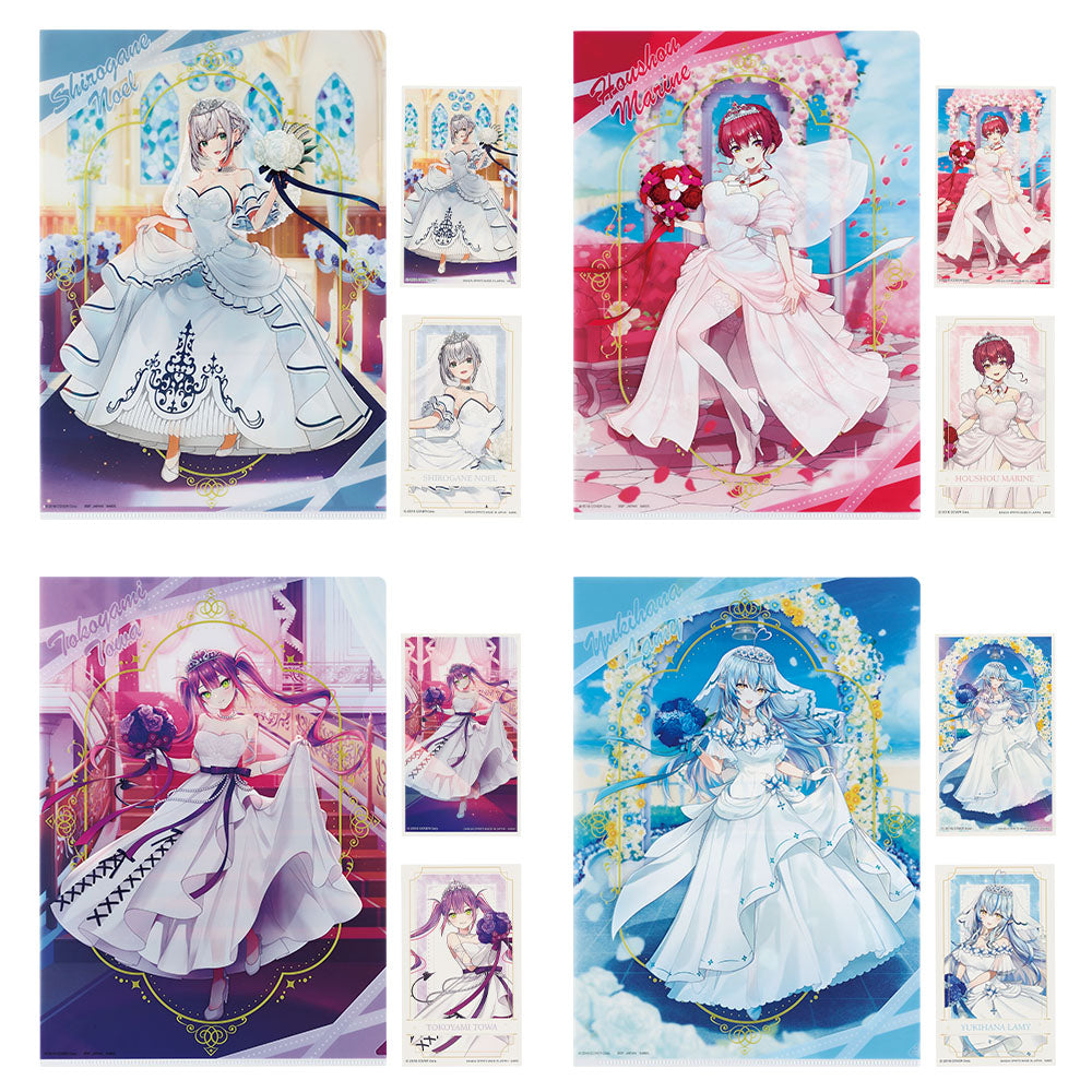 Clearfile & Sticker Hololive (J) Ichiban Kuji Hololive Wedding Dress Style Set Complet