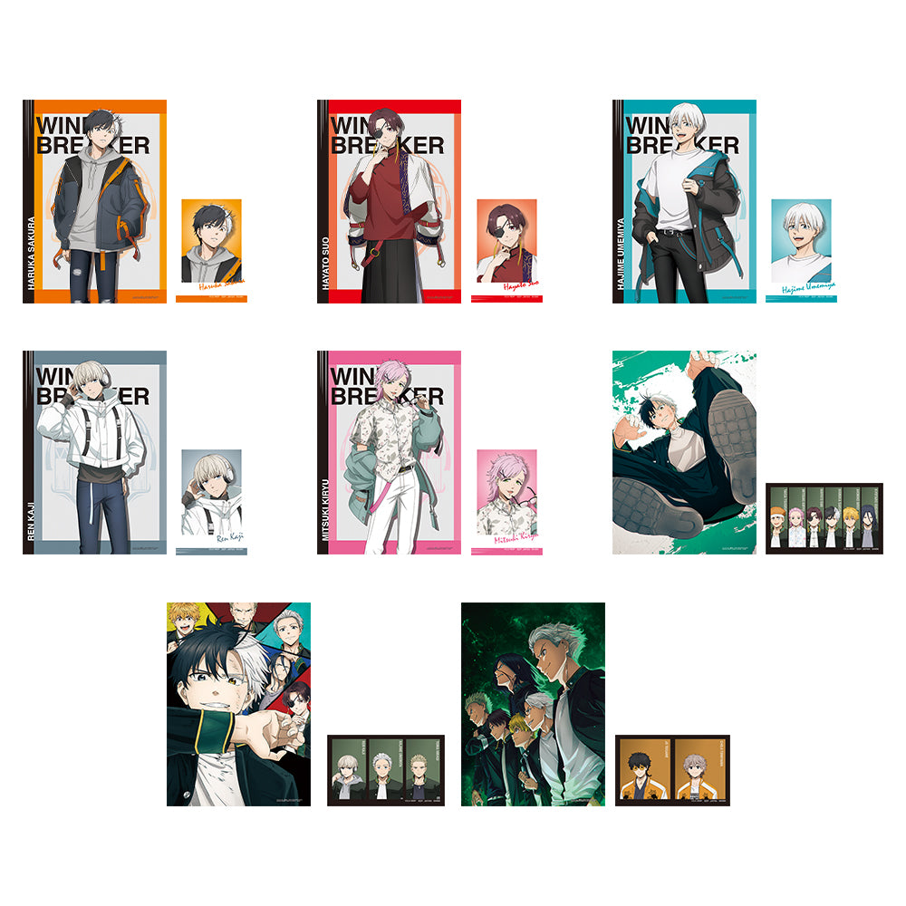 Clearfile & Sticker Wind Breaker (F) Ichiban Kuji Wind Breaker Reliable Person Set Complet