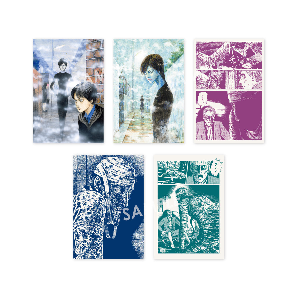 Carte Postal Ver.B Junji Ito Exhibition Illusion World Set 5Pcs