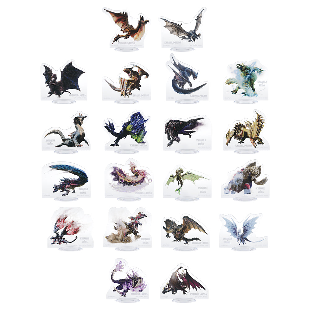 Acrylique Stand Monster Hunter (G) Ichiban Kuji Monster Hunter 20th Anniversary Set Complet