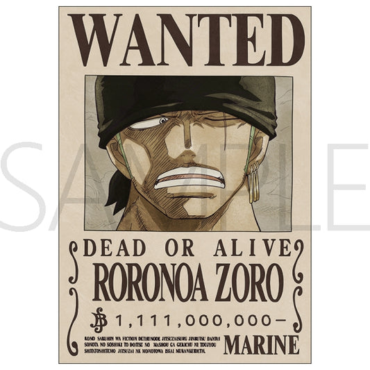 Poster Wanted Zoro One Piece