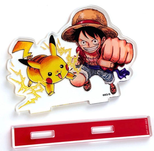 Acrylique Stand Pikachu & Monkey D. Luffy  Pokemon x One Piece