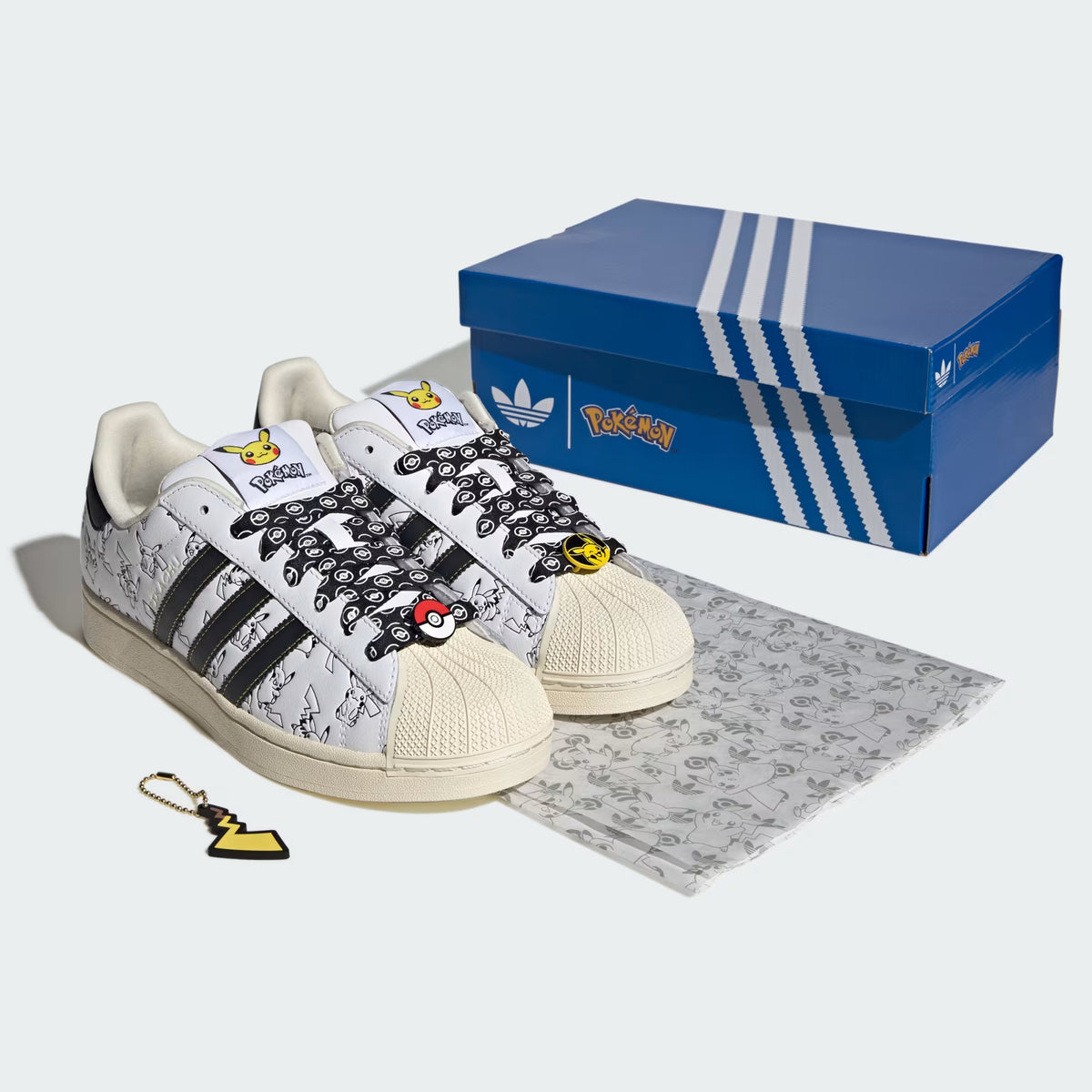 Chaussures Pikachu Cloud White Ver. Superstar II Adidas Pokemon