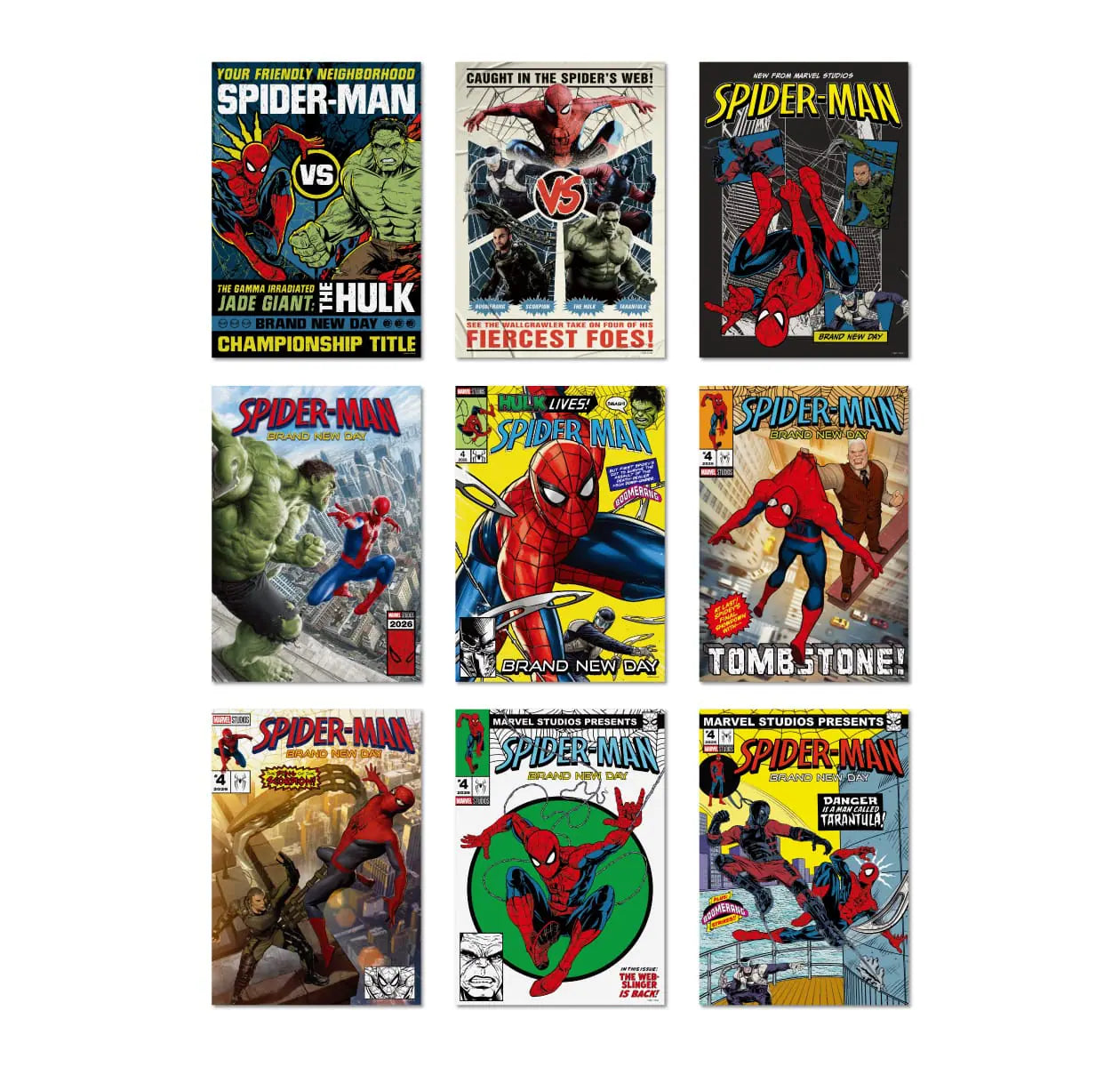 Poster Spiderman (G) Happy Kuji Spiderman Brand New Day Set Complet